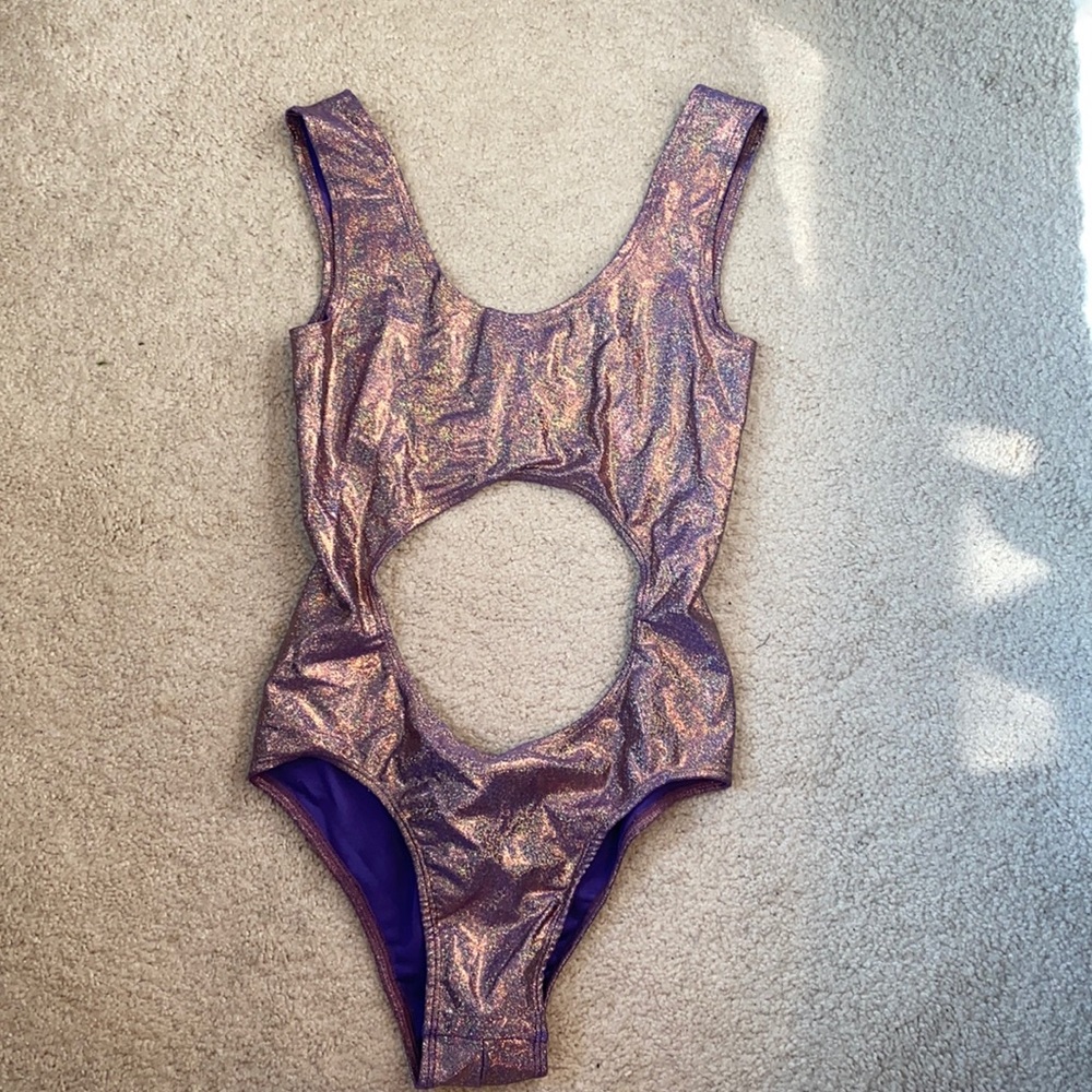 Freedomravewear purple bodysuit